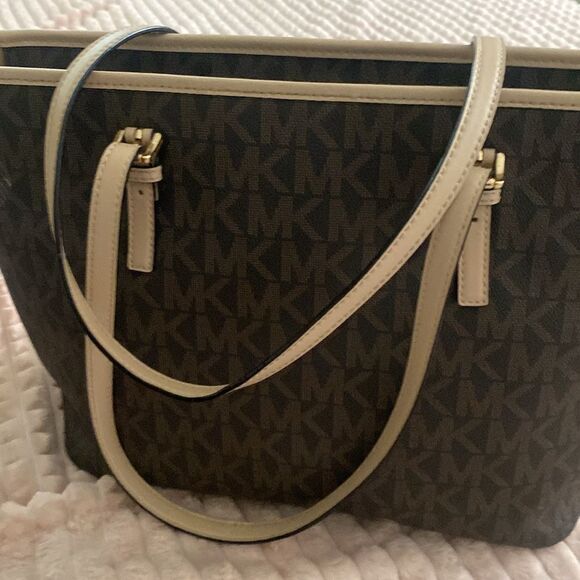 - Michael Kors Brown Signature Tote with Gold Hardware - Picture 2 of 5